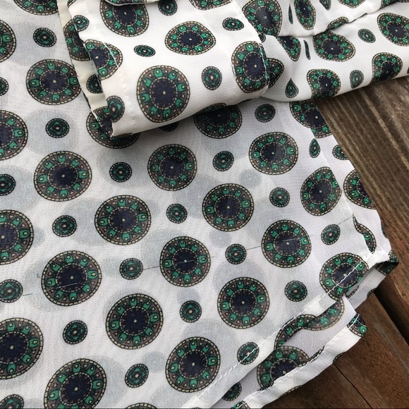 PHILOSOPHY Sheer Cream Button Down Blouse - Picture 6 of 7